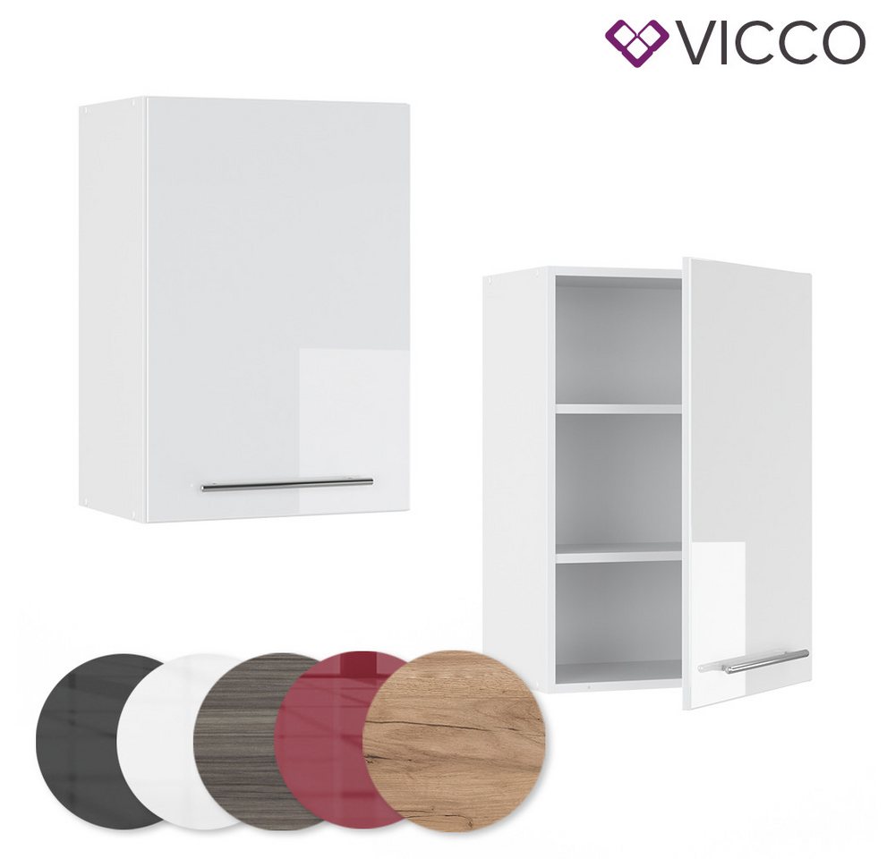 Vicco Hängeschrank Fame-Line, Weiß Hochglanz/Weiß, 50 cm (1-St) – Bild 5 von 5