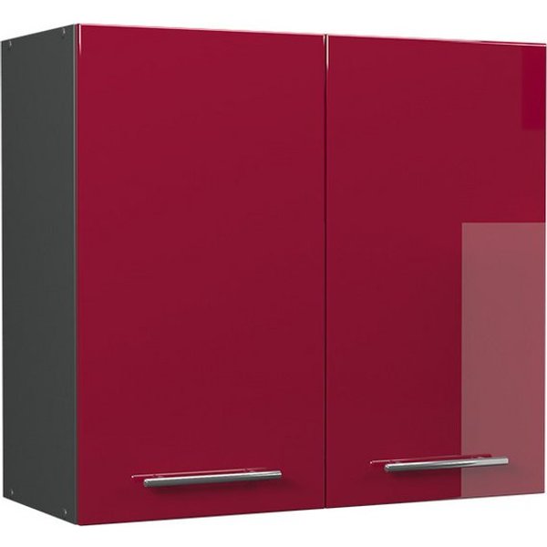 Vicco Hängeschrank Fame-Line, Bordeaux Hochglanz/Anthrazit, 80 cm (1-St)