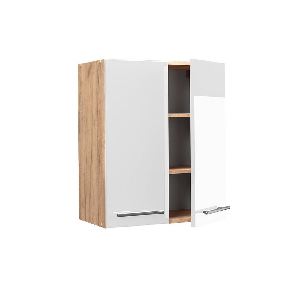 Vicco Hängeschrank Fame-Line, Weiß Hochglanz/Goldkraft Eiche, 60 cm (1-St) – Bild 4 von 5