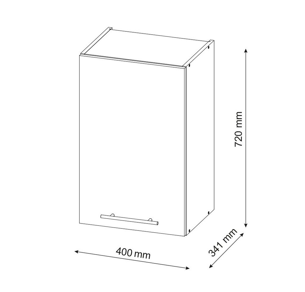 Vicco Hängeschrank Fame-Line, Goldkraft Eiche/Anthrazit, 40 cm (1-St) – Bild 3 von 5