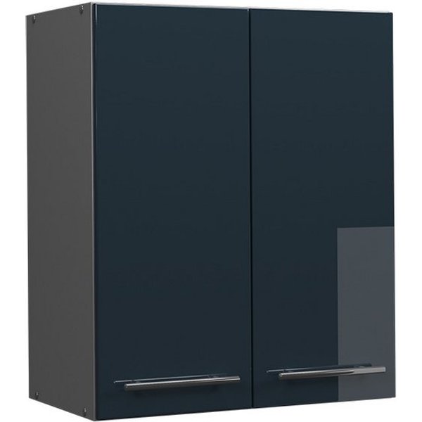 Vicco Hängeschrank Fame-Line, Dunkelblau Hochglanz/Anthrazit, 60 cm (1-St)