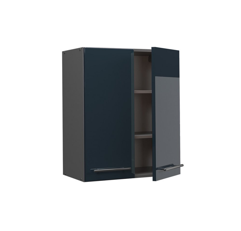 Vicco Hängeschrank Fame-Line, Dunkelblau Hochglanz/Anthrazit, 60 cm (1-St) – Bild 4 von 5