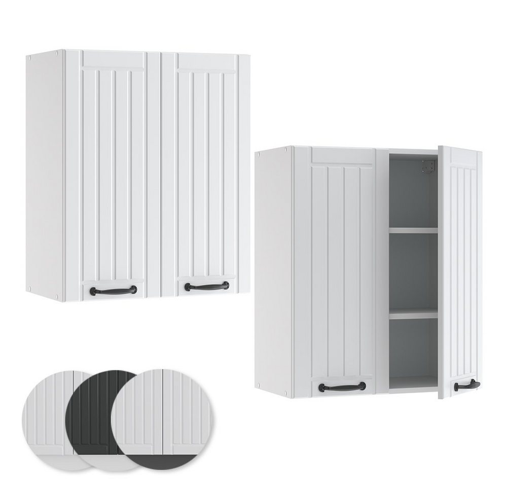 Vicco Hängeschrank Fame-Line, Weiß Landhaus/Weiß, 60 cm (1-St) – Bild 5 von 5