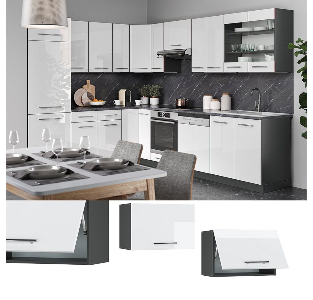 Vicco Hängeschrank Fame-Line, Weiß Hochglanz/Anthrazit, 60 cm Flach (1-St) – Bild 2 von 5