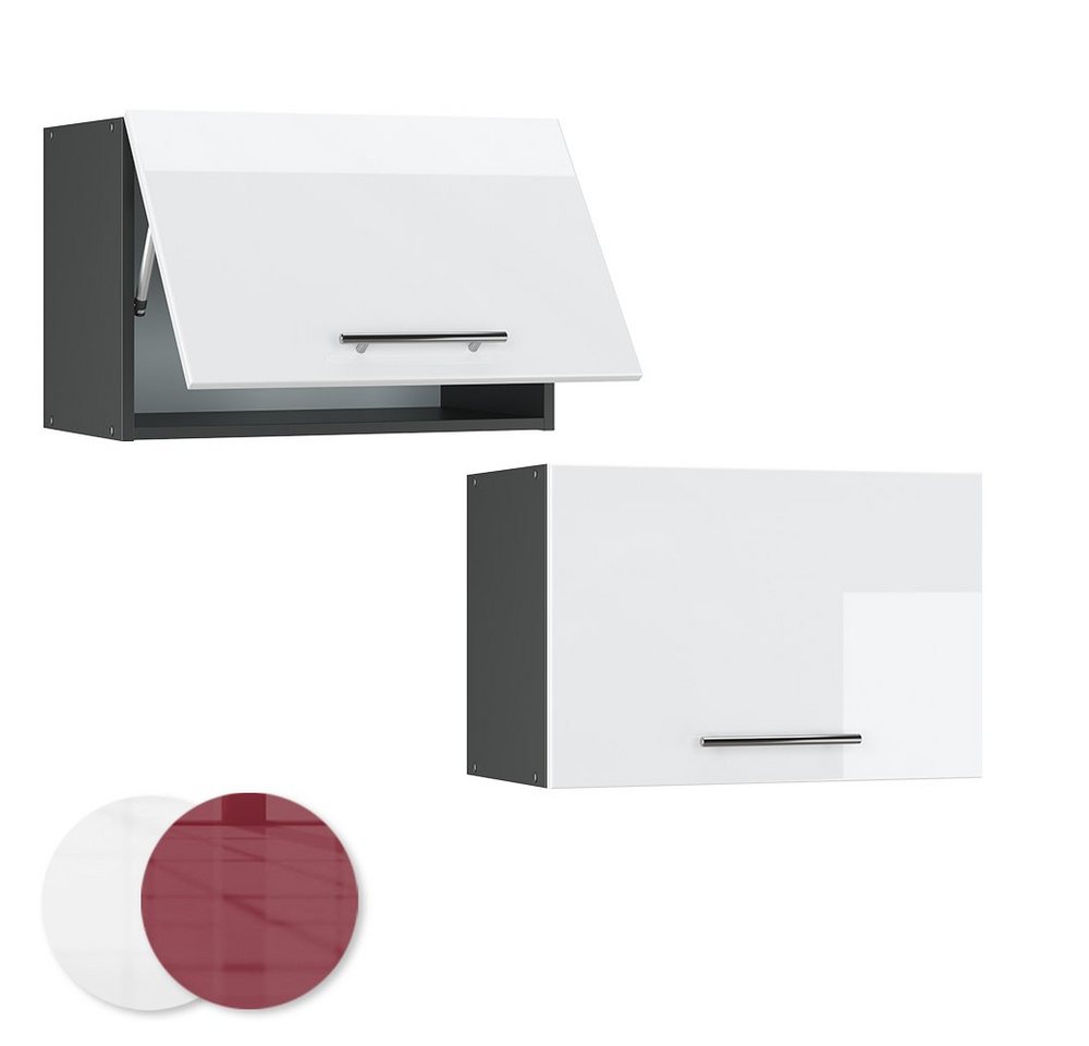 Vicco Hängeschrank Fame-Line, Weiß Hochglanz/Anthrazit, 60 cm Flach (1-St) – Bild 5 von 5