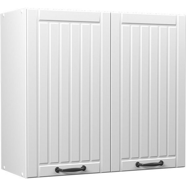 Vicco Hängeschrank Fame-Line, Weiß Landhaus/Weiß, 80 cm (1-St)