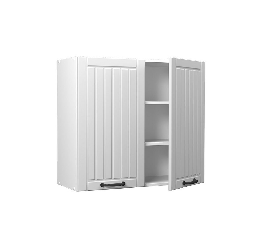Vicco Hängeschrank Fame-Line, Weiß Landhaus/Weiß, 80 cm (1-St) – Bild 5 von 5