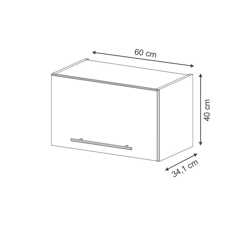 Vicco Hängeschrank Fame-Line, Eiche Paneel/Weiß, 60 cm Flach (1-St) – Bild 3 von 5
