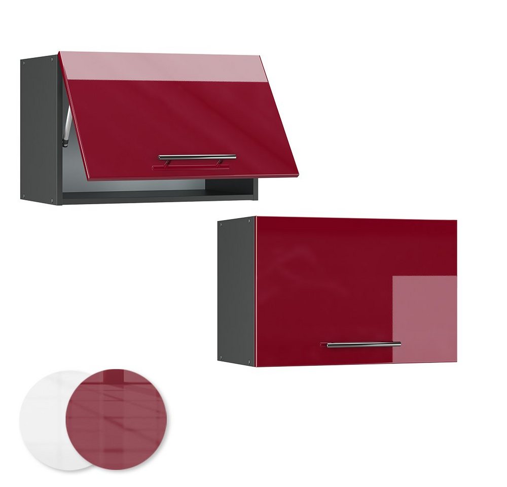 Vicco Hängeschrank Fame-Line, Bordeaux Hochglanz/Anthrazit, 60 cm Flach (1-St) – Bild 5 von 5