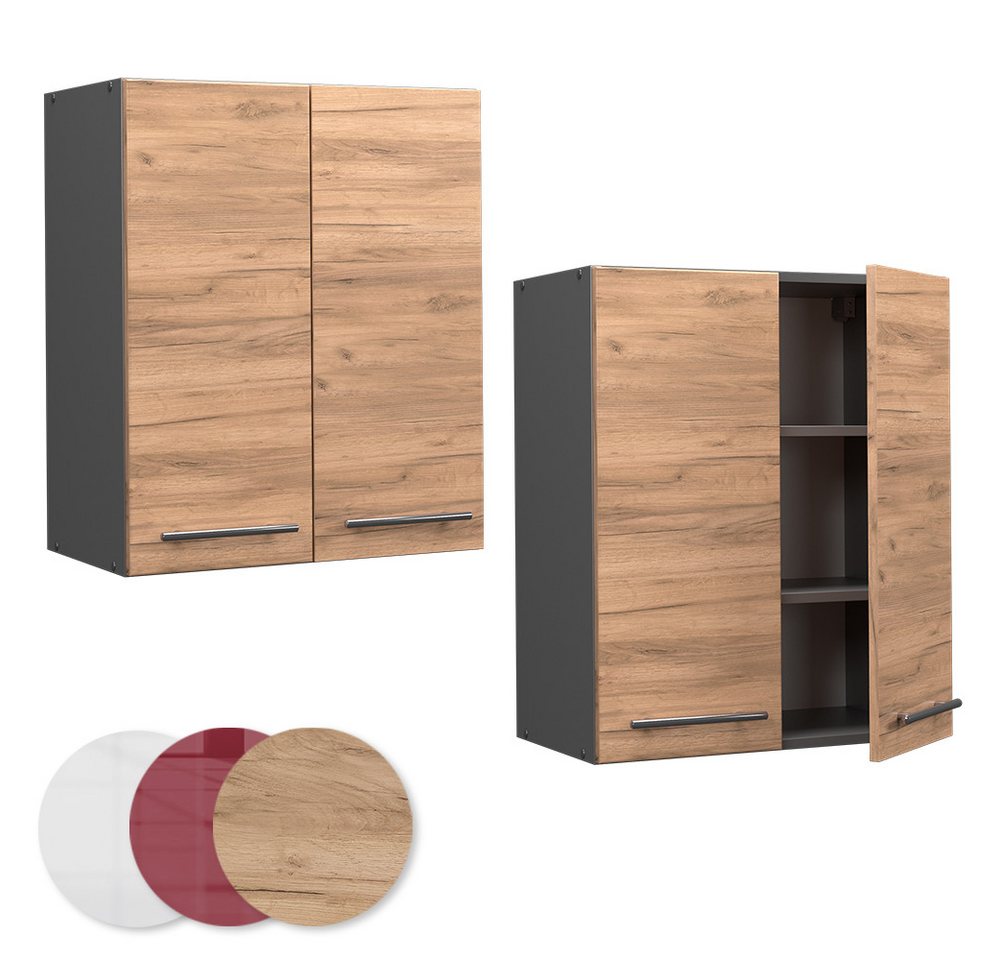 Vicco Hängeschrank Fame-Line, Goldkraft Eiche/Anthrazit, 60 cm (1-St) – Bild 5 von 5