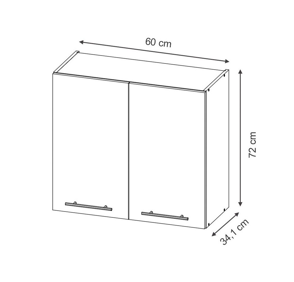 Vicco Hängeschrank Fame-Line, Goldkraft Eiche/Goldkraft Eiche, 60 cm (1-St) – Bild 3 von 5