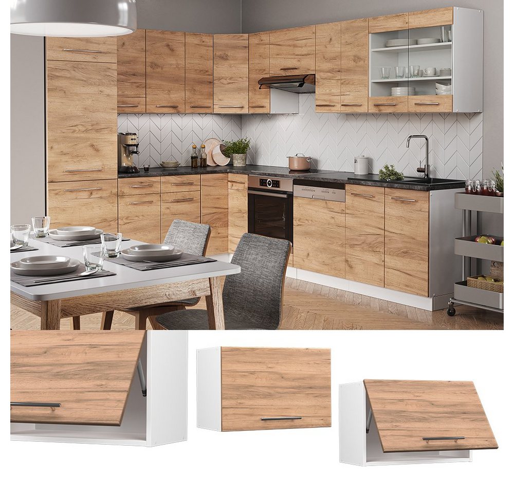 Vicco Hängeschrank Fame-Line, Goldkraft Eiche/Weiß, 60 cm Flach (1-St) – Bild 2 von 5