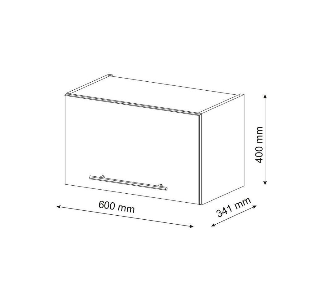 Vicco Hängeschrank Fame-Line, Goldkraft Eiche/Weiß, 60 cm Flach (1-St) – Bild 3 von 5