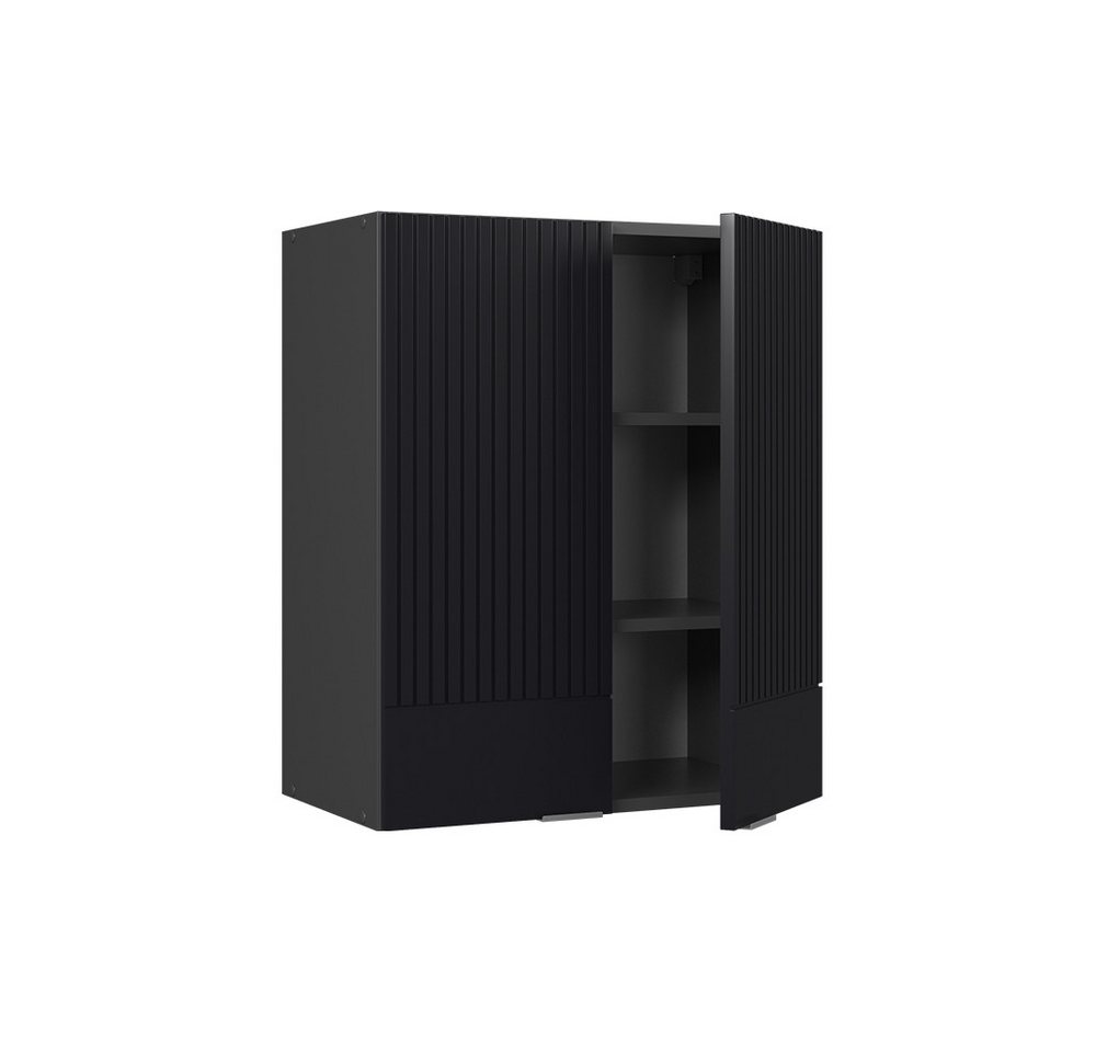 Vicco Hängeschrank Fame-Line, Schwarz gestreift/Anthrazit, 60 cm (1-St) – Bild 4 von 5