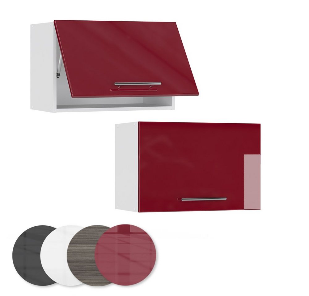 Vicco Hängeschrank Fame-Line, Bordeaux Hochglanz/Weiß, 60 cm Flach (1-St) – Bild 5 von 5