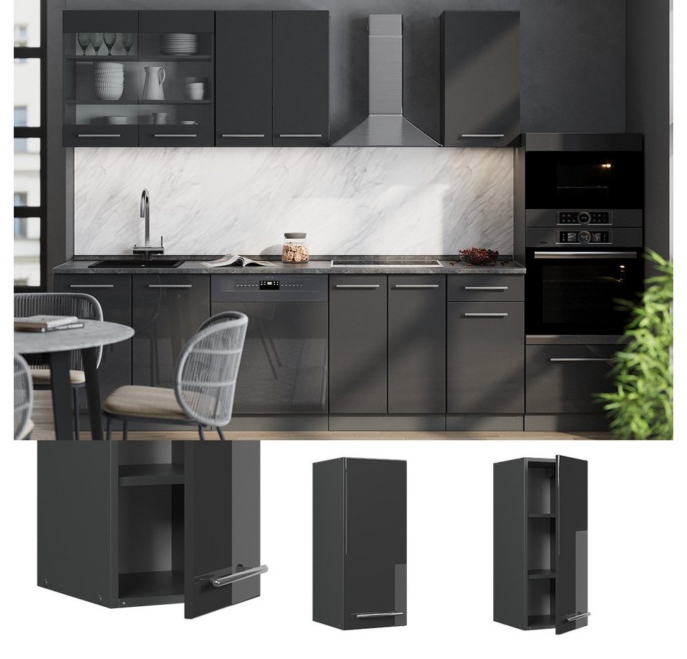 Vicco Hängeschrank Fame-Line, Anthrazit Hochglanz/Anthrazit, 30 cm (1-St) – Bild 2 von 5