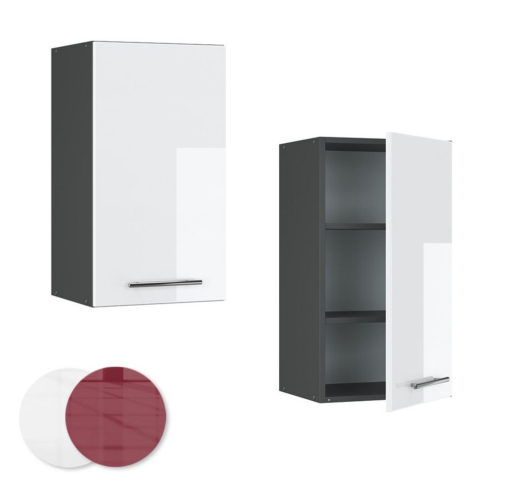 Vicco Hängeschrank Fame-Line, Weiß Hochglanz/Anthrazit, 40 cm (1-St) – Bild 5 von 5