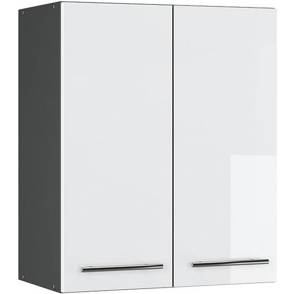 Vicco Hängeschrank Fame-Line, Weiß Hochglanz/Anthrazit, 60 cm (1-St)