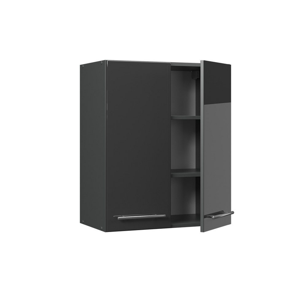 Vicco Hängeschrank Fame-Line, Anthrazit Hochglanz/Anthrazit, 60 cm (1-St) – Bild 4 von 5