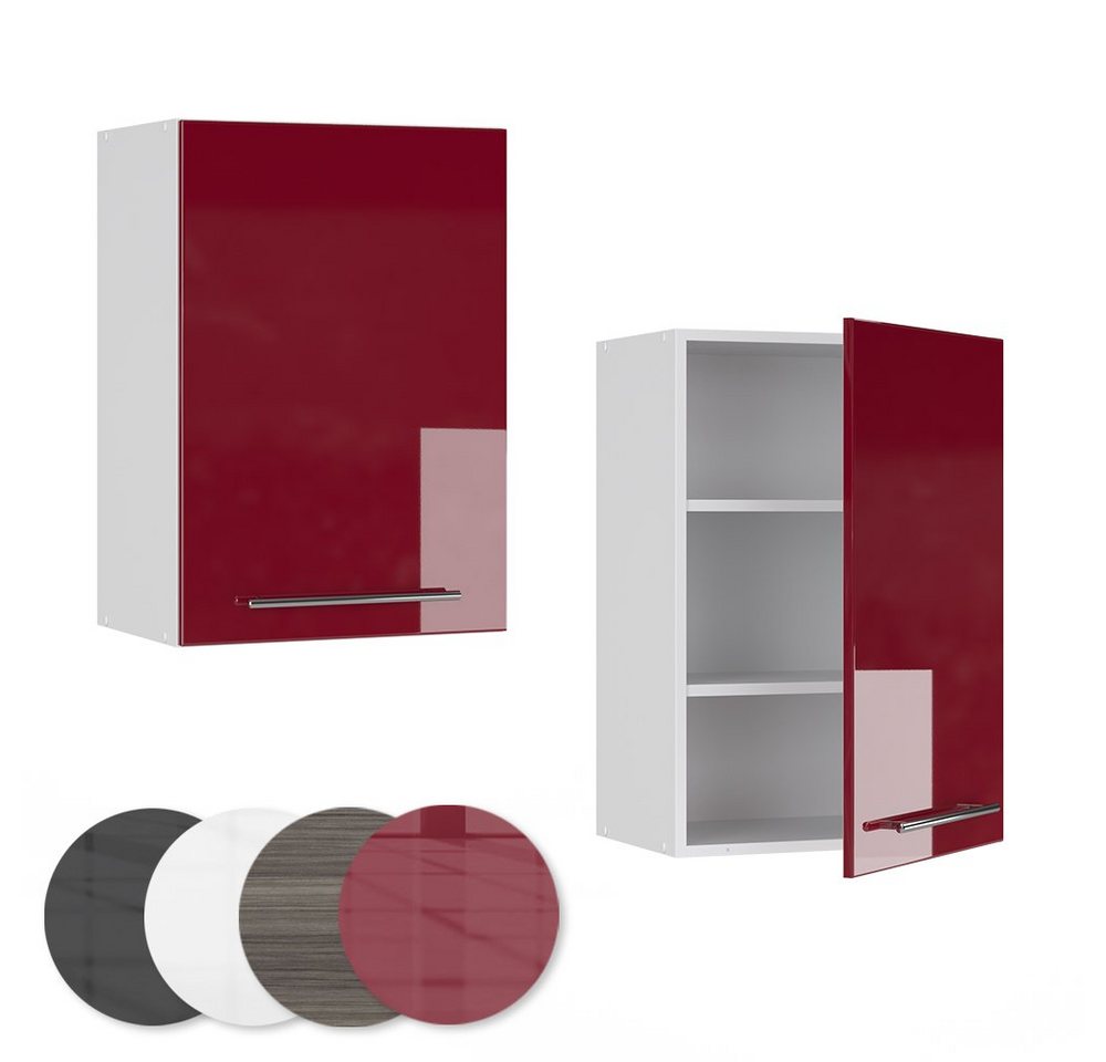 Vicco Hängeschrank Fame-Line, Bordeaux Hochglanz/Weiß, 50 cm (1-St) – Bild 5 von 5