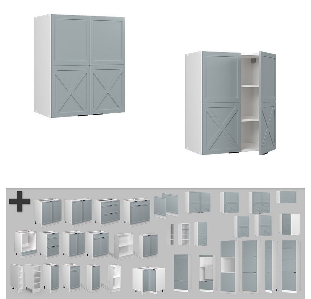 Vicco Hängeschrank Fame-Line, Hellblau-grau/Weiß, 60 cm (1-St) – Bild 5 von 5