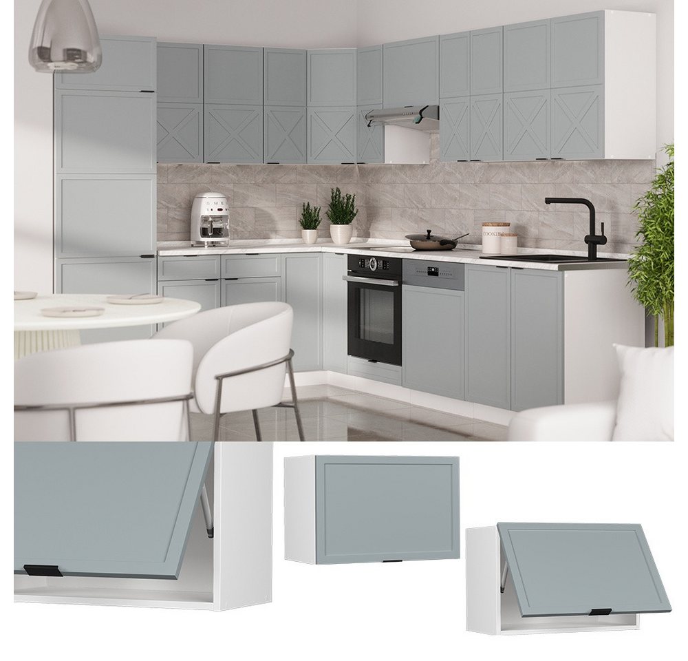 Vicco Hängeschrank Fame-Line, Hellblau-grau/Weiß, 60 cm Flach (1-St) – Bild 2 von 5