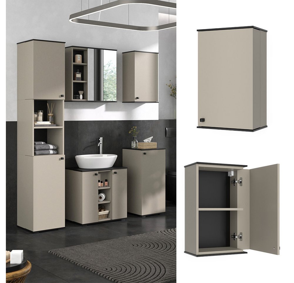 Vicco Hängeschrank Joli, Greige/Schwarz, 37 x 60 cm (1-St) – Bild 2 von 5