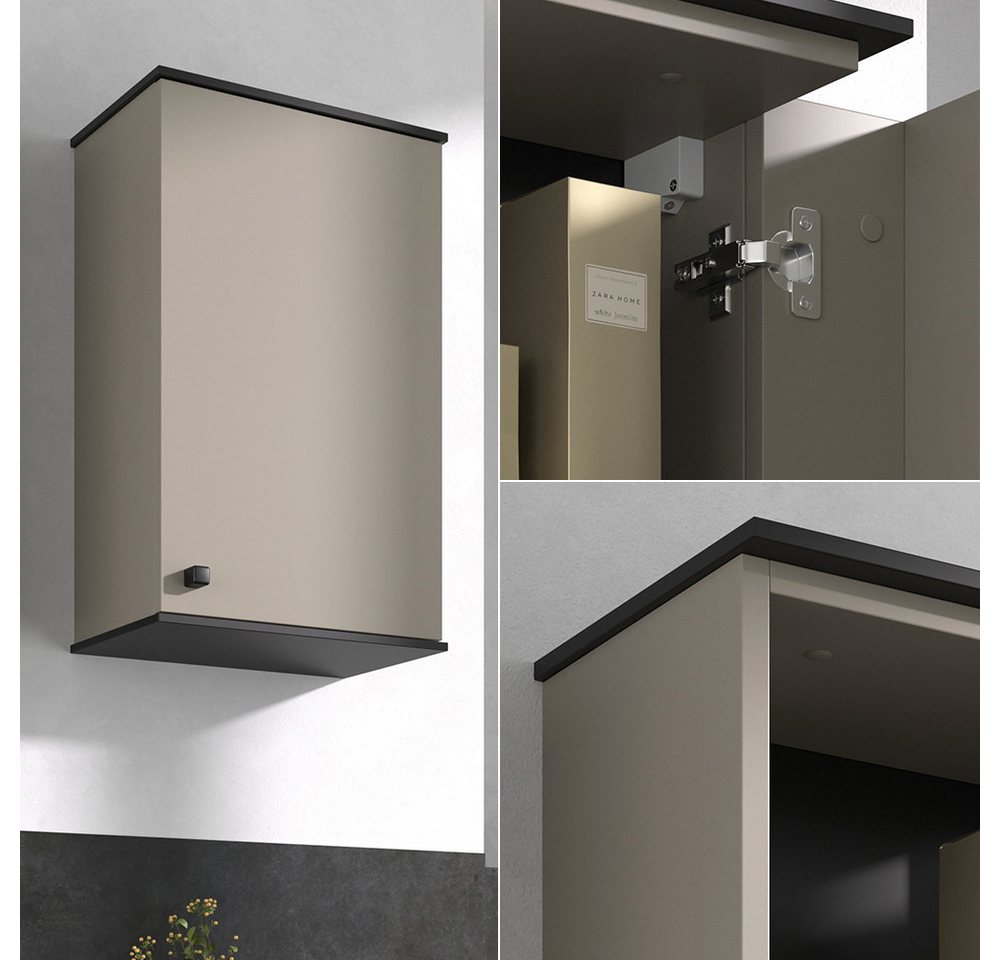 Vicco Hängeschrank Joli, Greige/Schwarz, 37 x 60 cm (1-St) – Bild 5 von 5