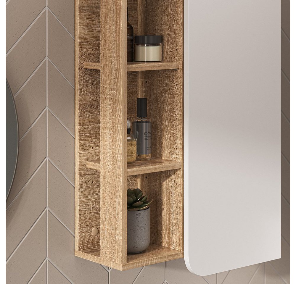 Vicco Hängeschrank Karen, Sonoma/Weiß, 50 x 75 cm mit Tür und offenen Fächern (1-St) – Bild 5 von 5