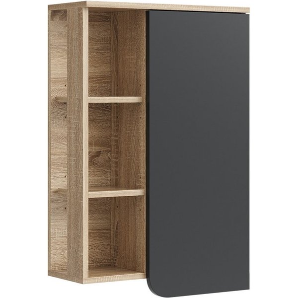 Vicco Hängeschrank Karen, Sonoma/Anthrazit, 50 x 75 cm mit Tür und offenen Fächern (1-St)