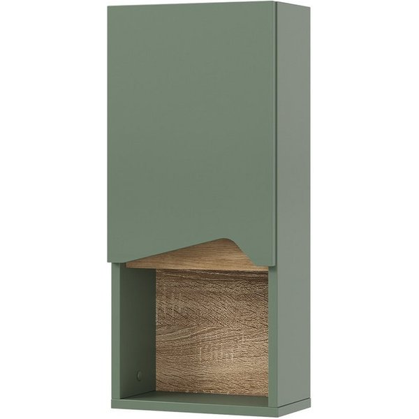 Vicco Hängeschrank Marelle, Grün/Artisan, 30 x 67 cm mit Tür und offenem Fach (1-St)