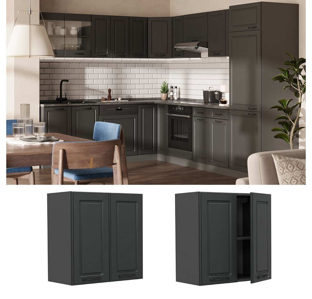 Vicco Hängeschrank R-Line, Anthrazit Landhaus/Anthrazit, 60 cm (1-St) – Bild 2 von 5