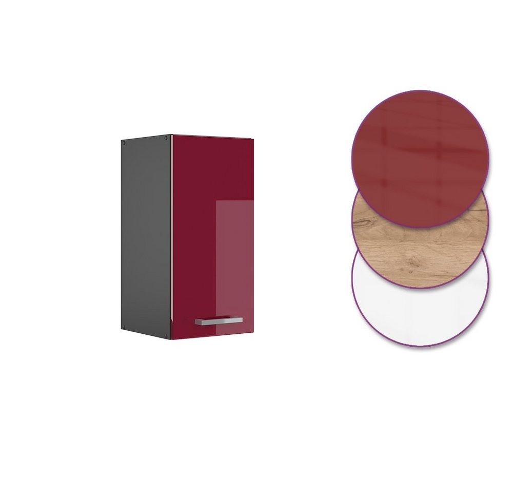 Vicco Hängeschrank R-Line, Rot Hochglanz/Anthrazit, 30 cm (1-St) – Bild 5 von 5