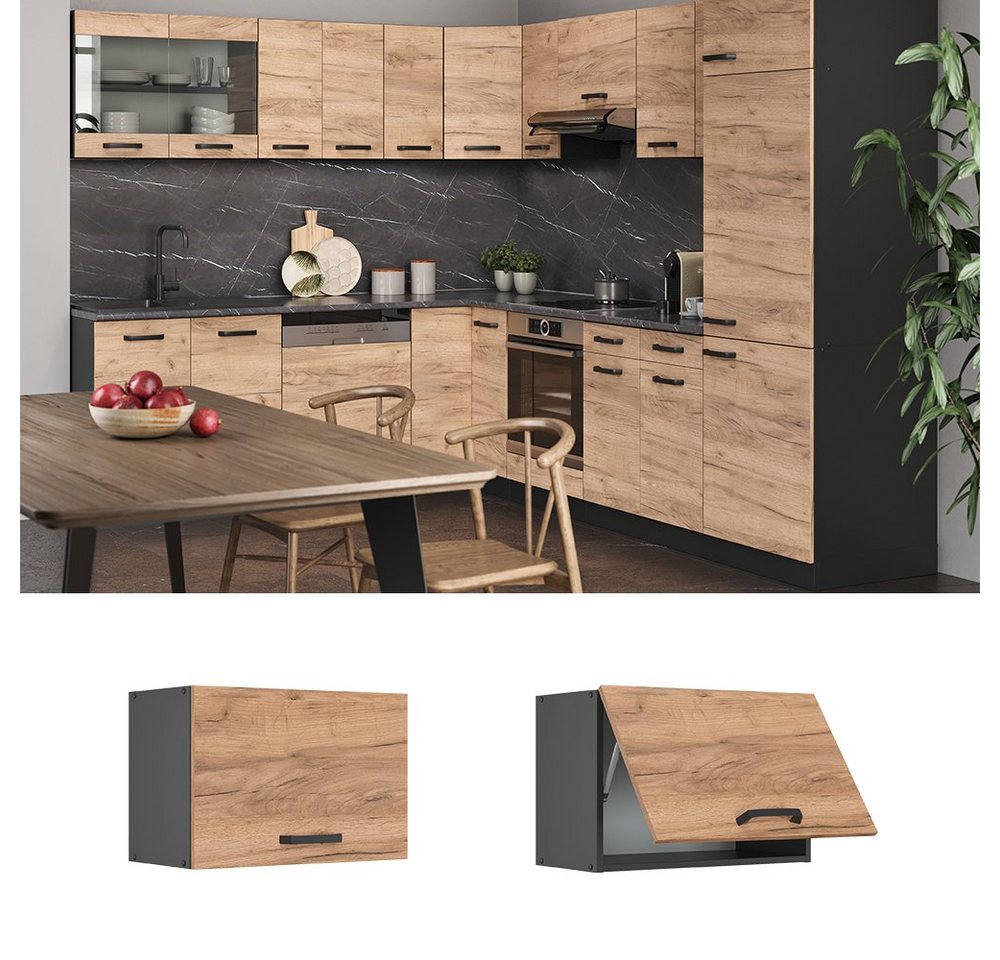 Vicco Hängeschrank R-Line, Goldkraft Eiche/Anthrazit, 60 cm Flach (1-St) – Bild 2 von 5