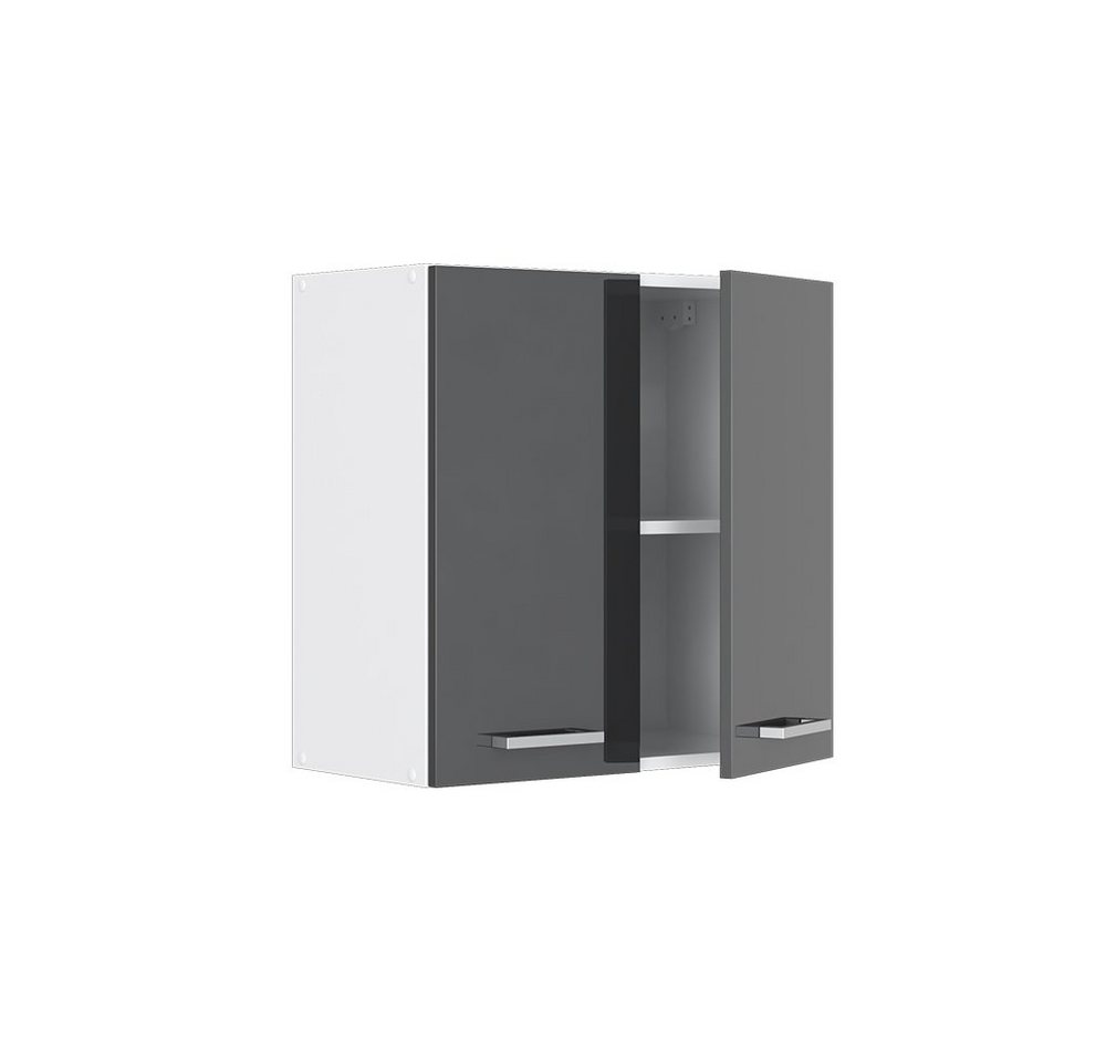 Vicco Hängeschrank R-Line, Anthrazit Hochglanz/Weiß, 60 cm (1-St) – Bild 4 von 5