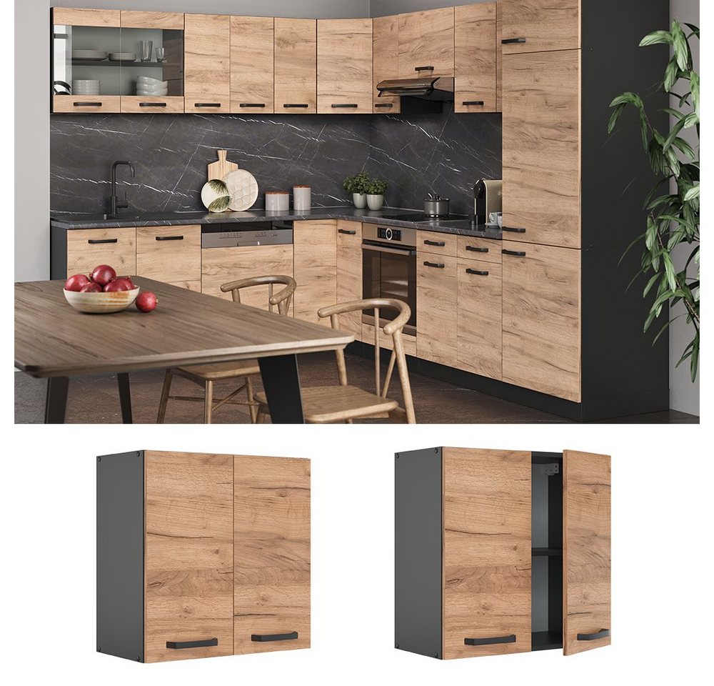 Vicco Hängeschrank R-Line, Goldkraft Eiche/Anthrazit, 60 cm (1-St) – Bild 2 von 5