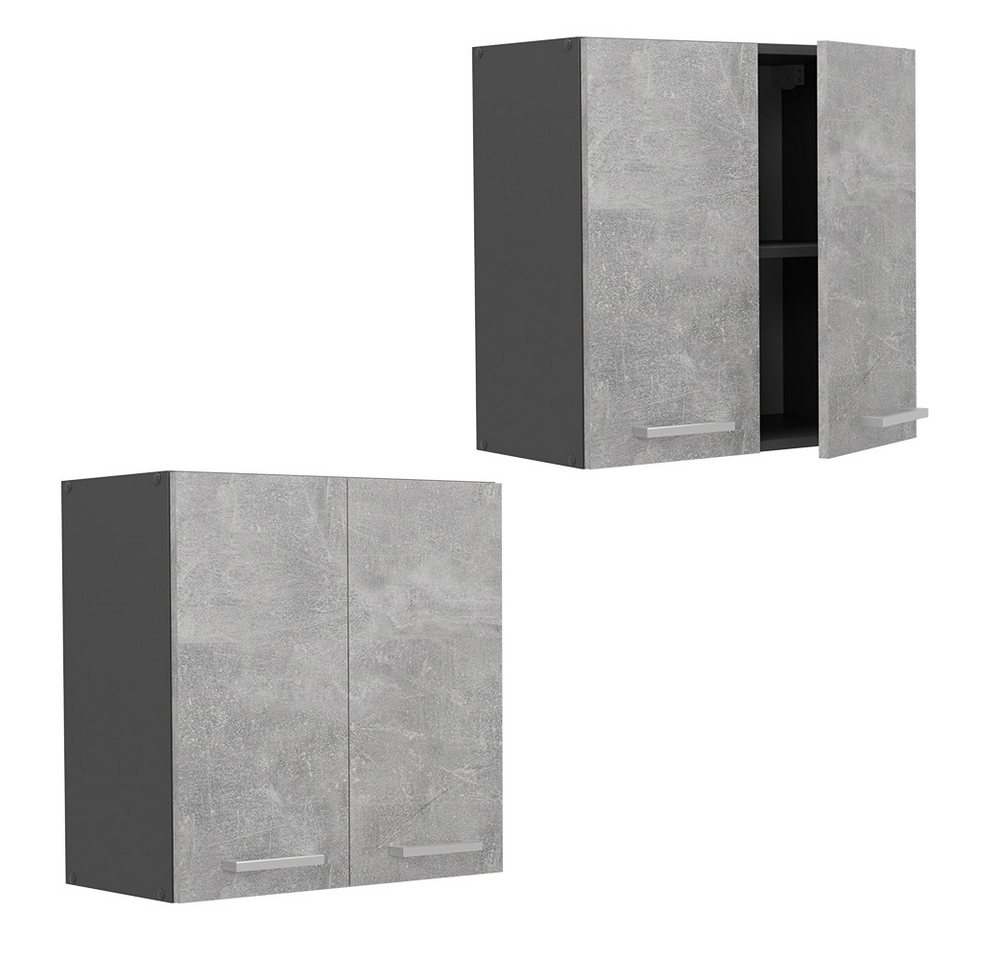 Vicco Hängeschrank R-Line, Beton/Anthrazit, 60 cm (1-St) – Bild 5 von 5