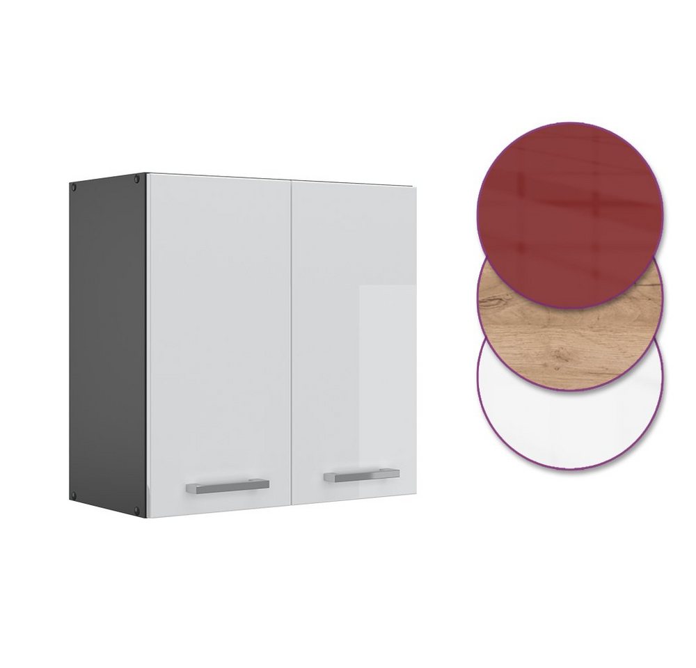 Vicco Hängeschrank R-Line, Weiß Hochglanz/Anthrazit, 60 cm (1-St) – Bild 5 von 5