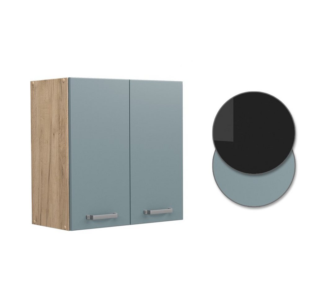 Vicco Hängeschrank R-Line, Blau-Grau/Goldkraft Eiche, 60 cm (1-St) – Bild 5 von 5