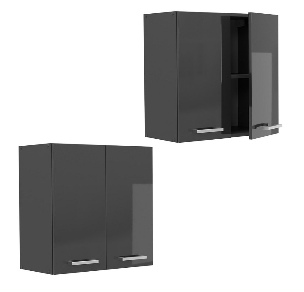 Vicco Hängeschrank R-Line, Anthrazit Hochglanz/Anthrazit, 60 cm (1-St) – Bild 5 von 5