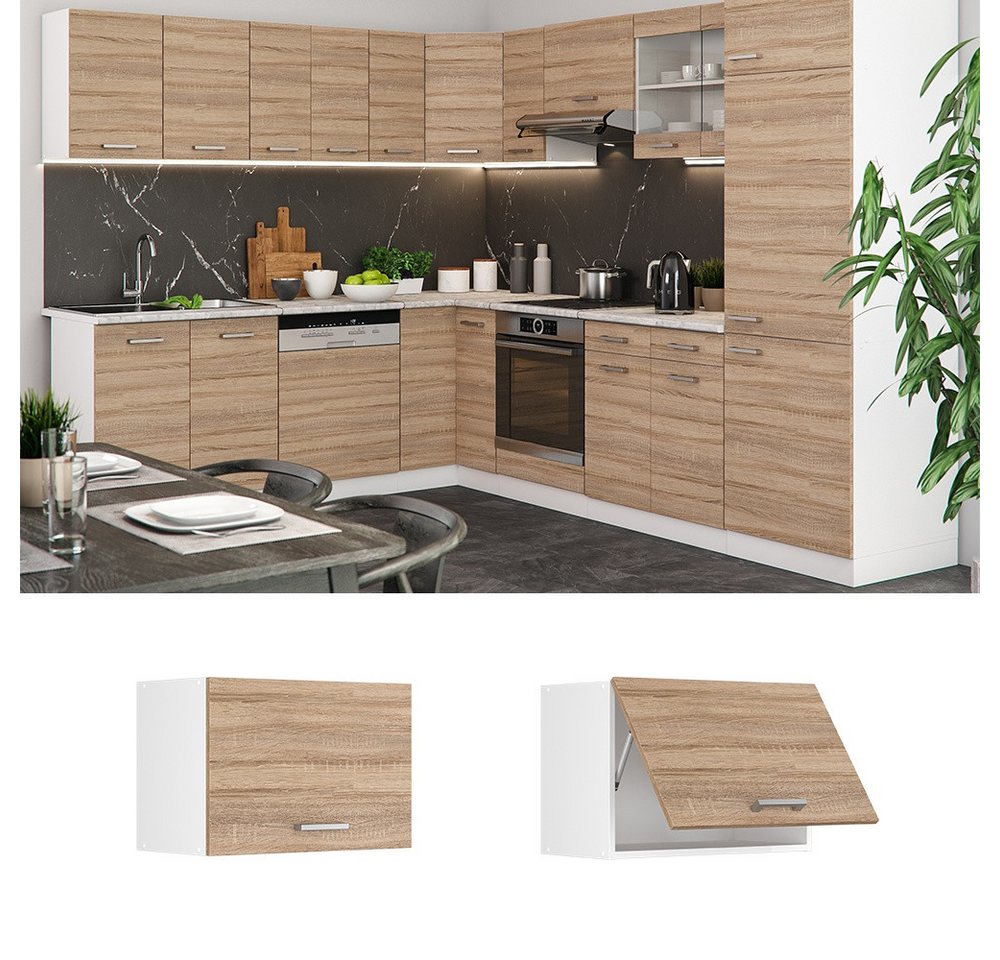 Vicco Hängeschrank R-Line, Sonoma/Weiß, 60 cm Flach (1-St) – Bild 2 von 5