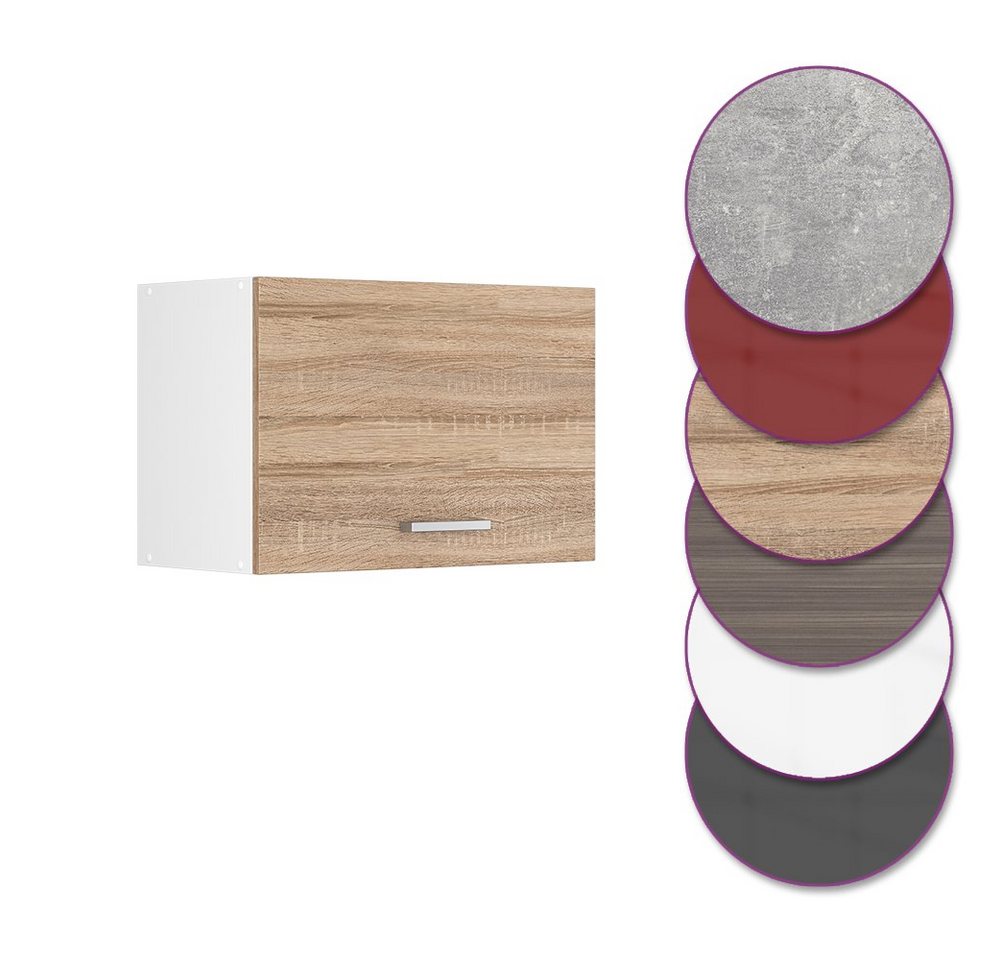 Vicco Hängeschrank R-Line, Sonoma/Weiß, 60 cm Flach (1-St) – Bild 5 von 5