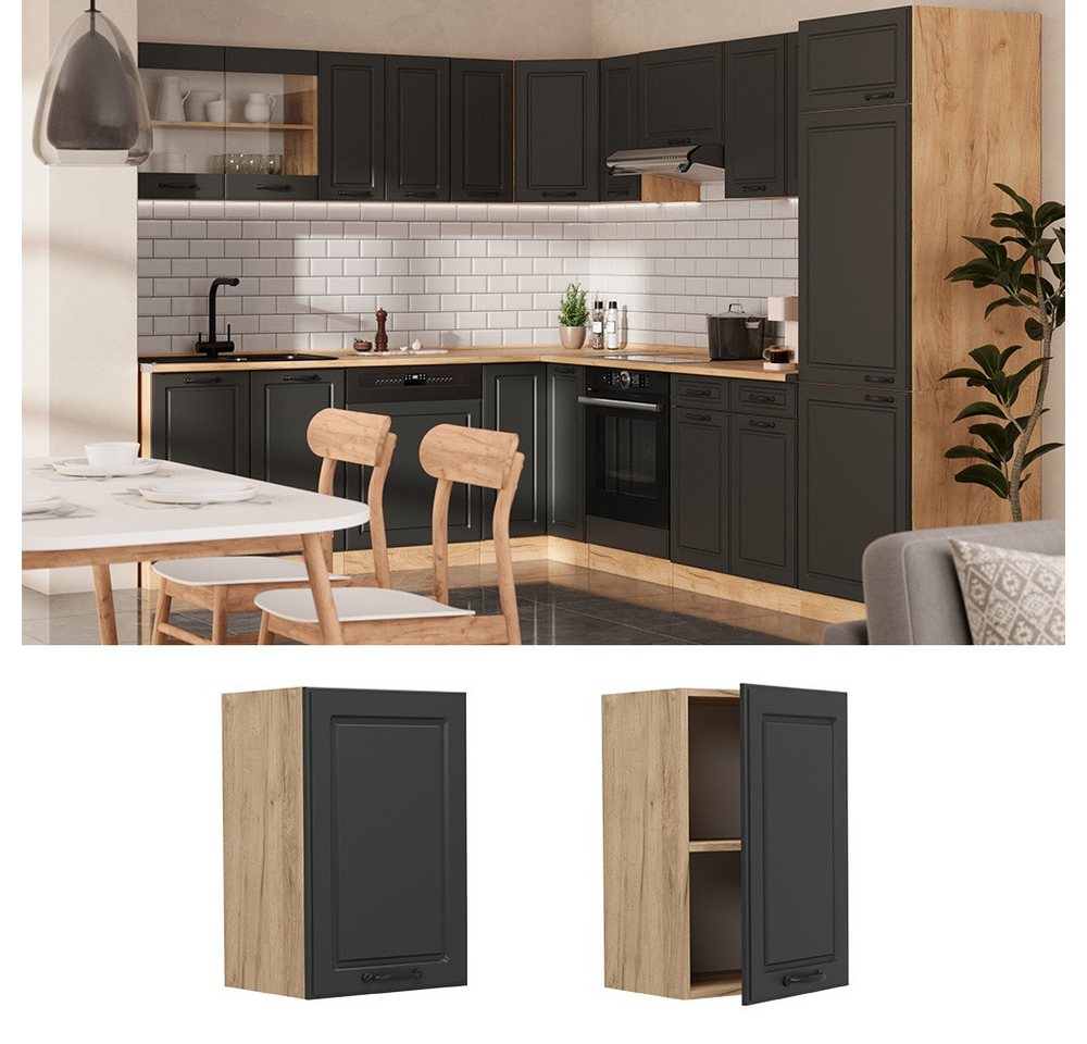Vicco Hängeschrank R-Line, Anthrazit Landhaus/Goldkraft Eiche, 40 cm (1-St) – Bild 2 von 5