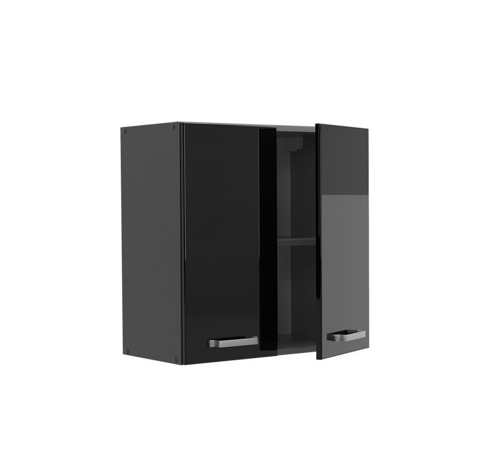Vicco Hängeschrank R-Line, Schwarz Hochglanz/Anthrazit, 60 cm (1-St) – Bild 4 von 5