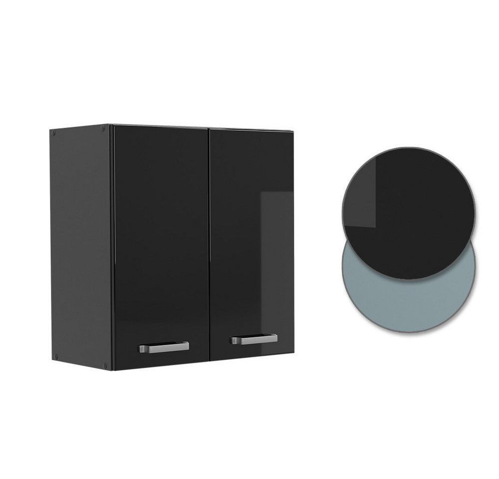 Vicco Hängeschrank R-Line, Schwarz Hochglanz/Anthrazit, 60 cm (1-St) – Bild 5 von 5