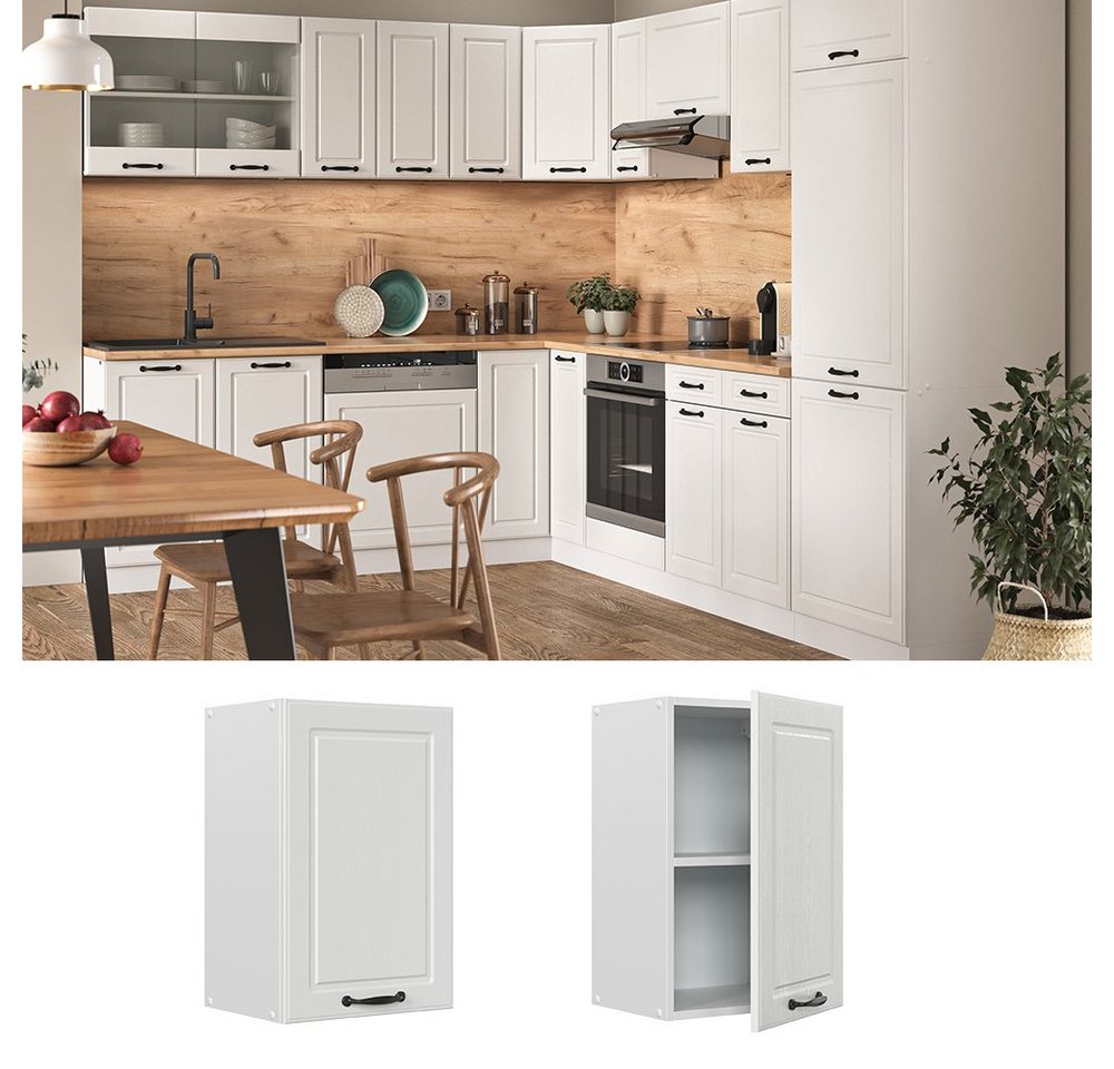 Vicco Hängeschrank R-Line, Weiß Landhaus/Weiß, 40 cm (1-St) – Bild 2 von 5