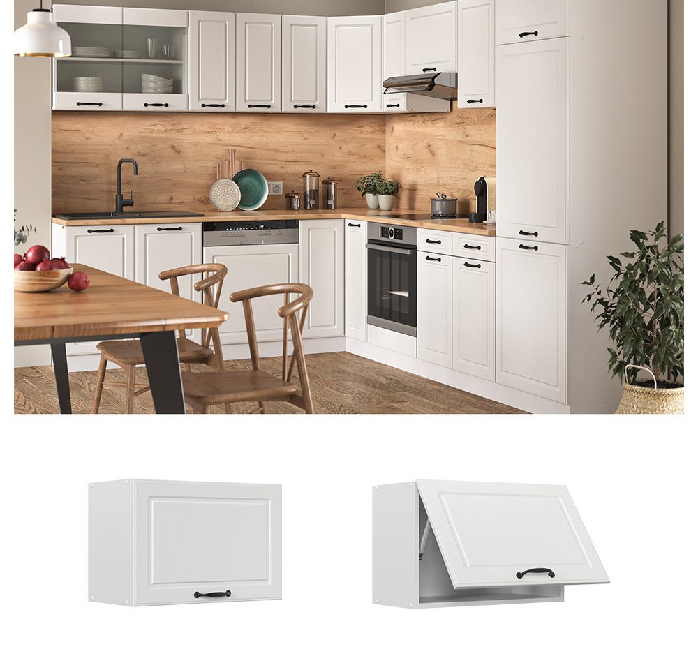 Vicco Hängeschrank R-Line, Weiß Landhaus/Weiß, 60 cm Flach (1-St) – Bild 2 von 5
