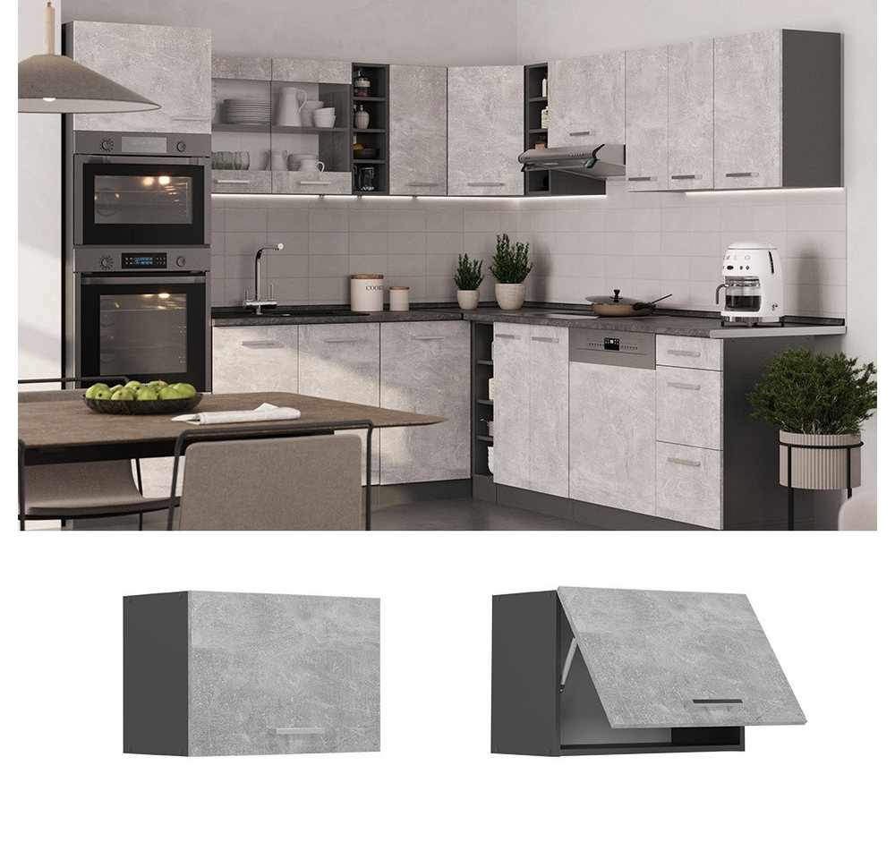 Vicco Hängeschrank R-Line, Beton/Anthrazit, 60 cm Flach (1-St) – Bild 2 von 5