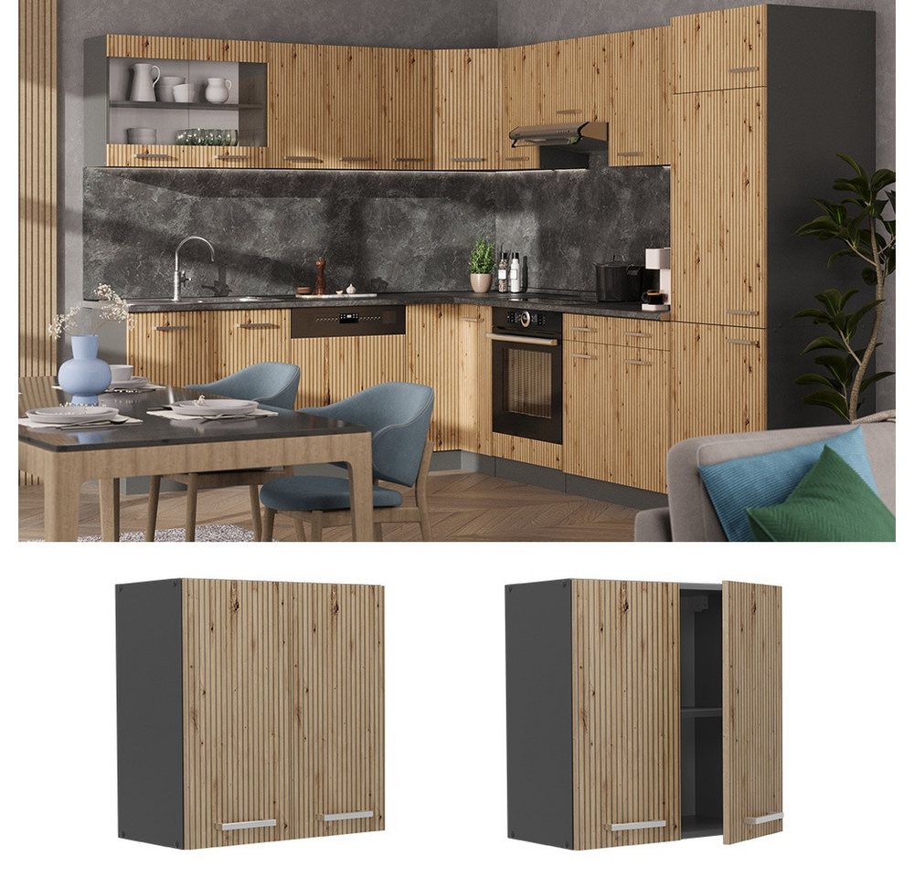Vicco Hängeschrank R-Line, Artisan-Eiche/Anthrazit, 60 cm (1-St) – Bild 2 von 5