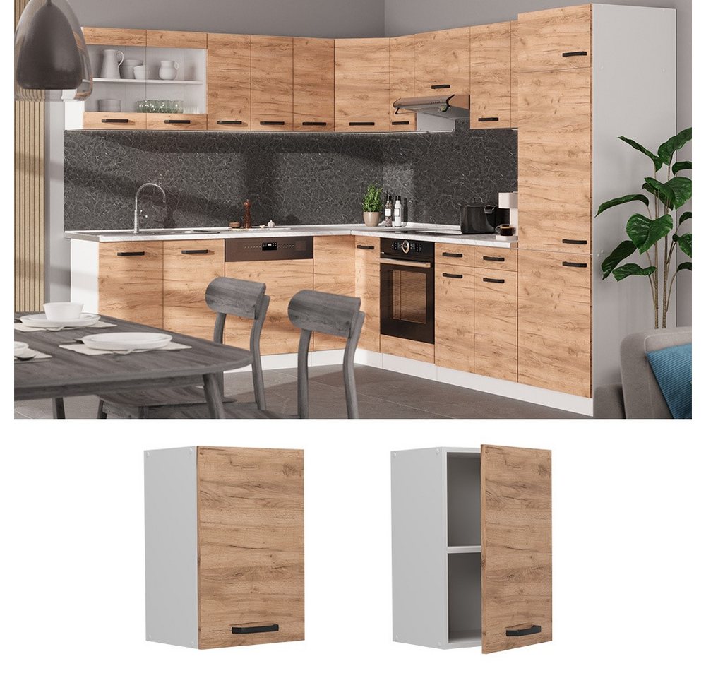 Vicco Hängeschrank R-Line, Goldkraft Eiche/Weiß, 40 cm (1-St) – Bild 2 von 5